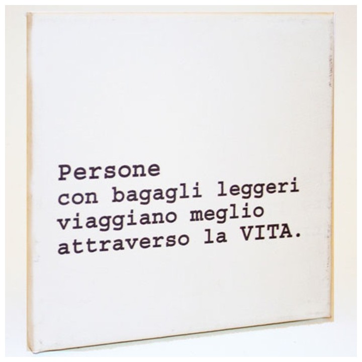 Quadro persone e bagagli 20 x 20 cm