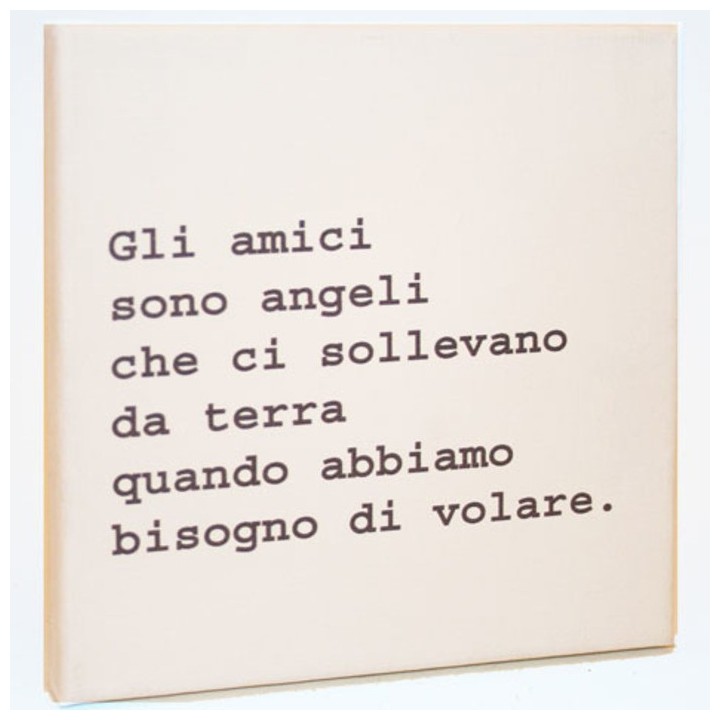 Tableau "gli amici" 20 x 20 cm