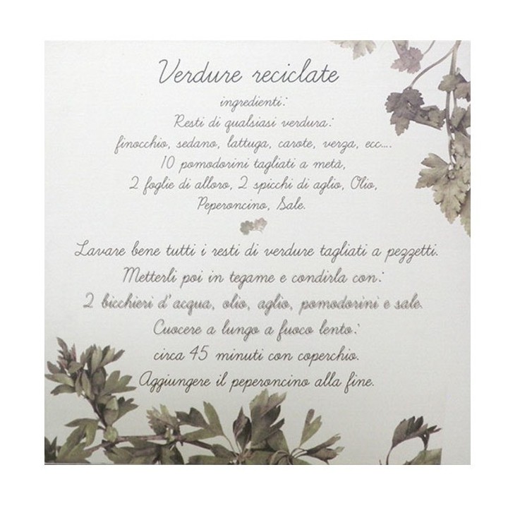 Tableau "verdure reciclate" 50 x 50 cm