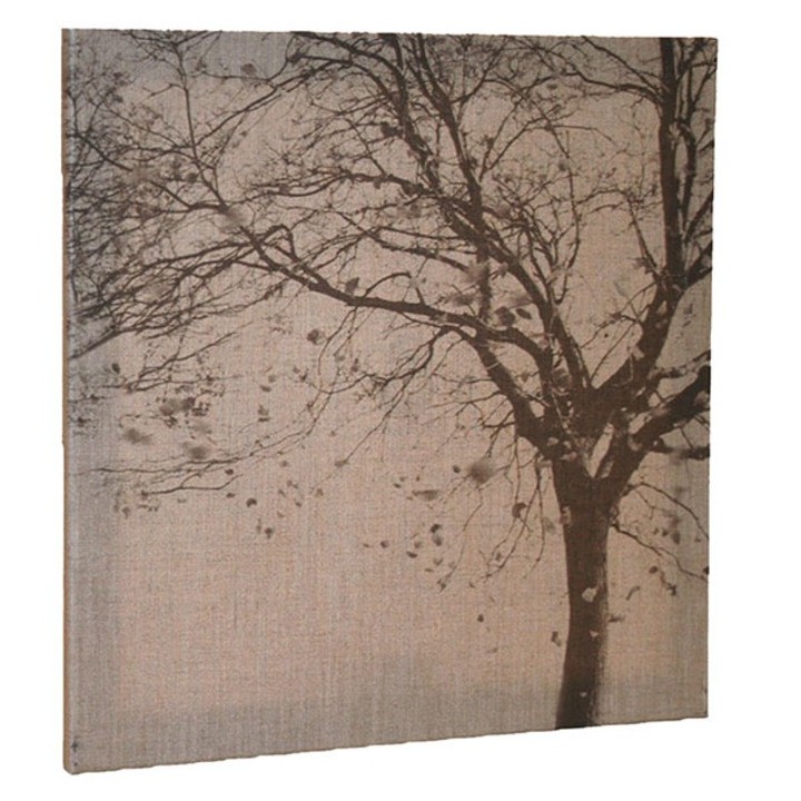 Quadro rami base lino 20 x 20 cm