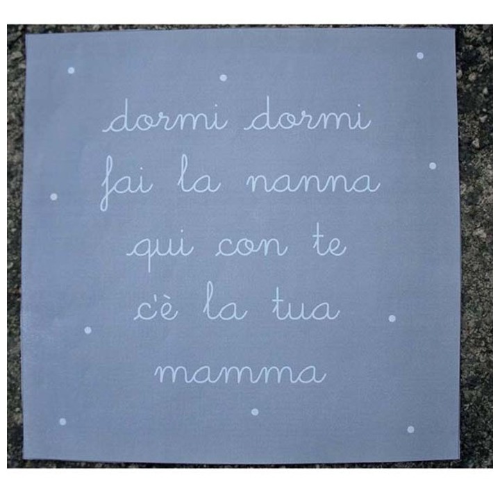 Tableau "dormi dormi" 20 x 20 cm