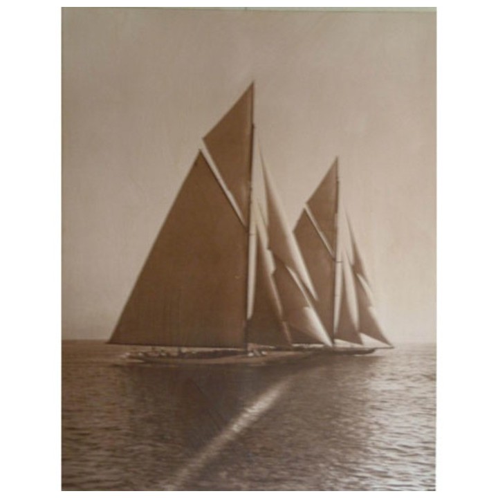 Painting with america's cup boats 38x48 cm