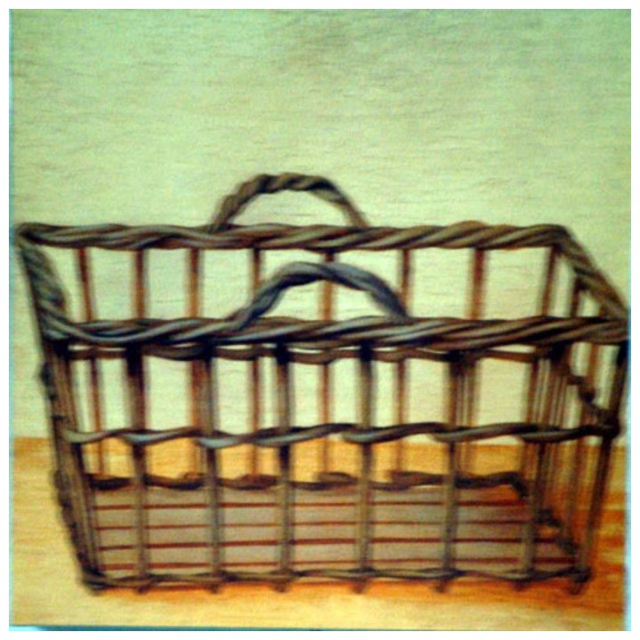 Quadro cesto 2 manici 30 x 30 cm