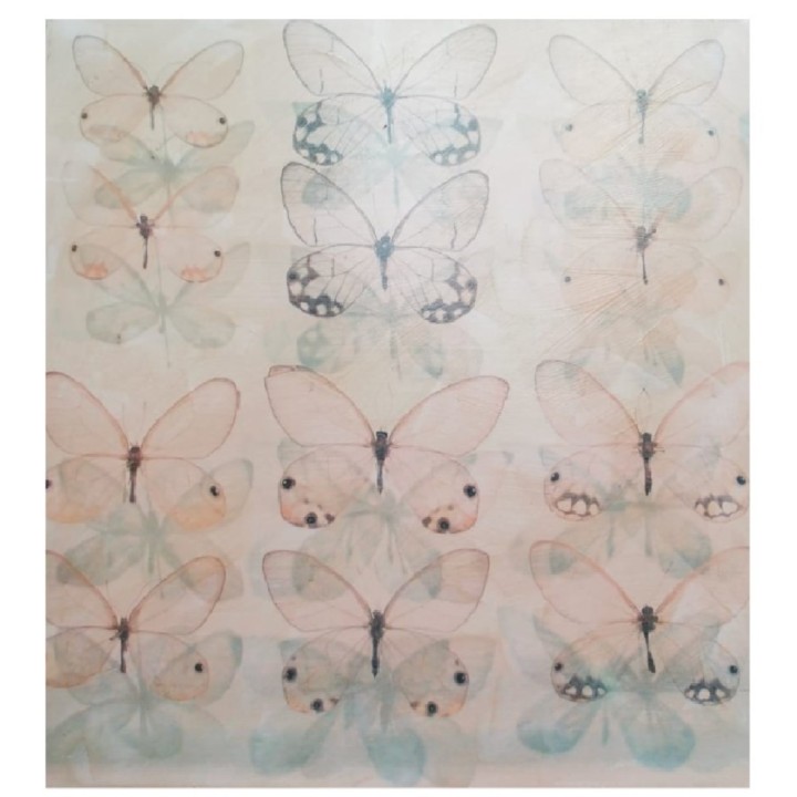 Tableau avec papillons 70x70 cm