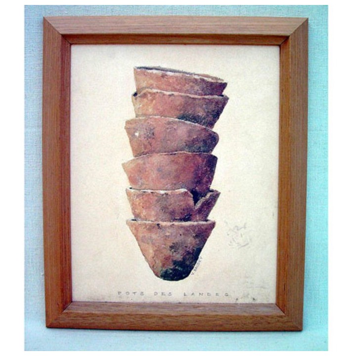Terracotta vase picture 30 x 35 cm