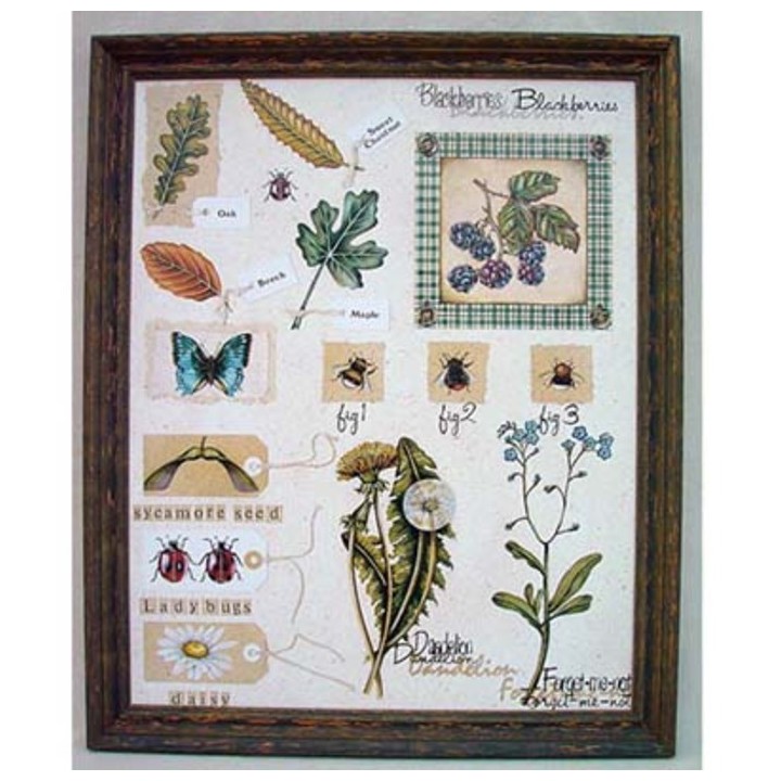 Botanical painting - bees 40 x 50 cm