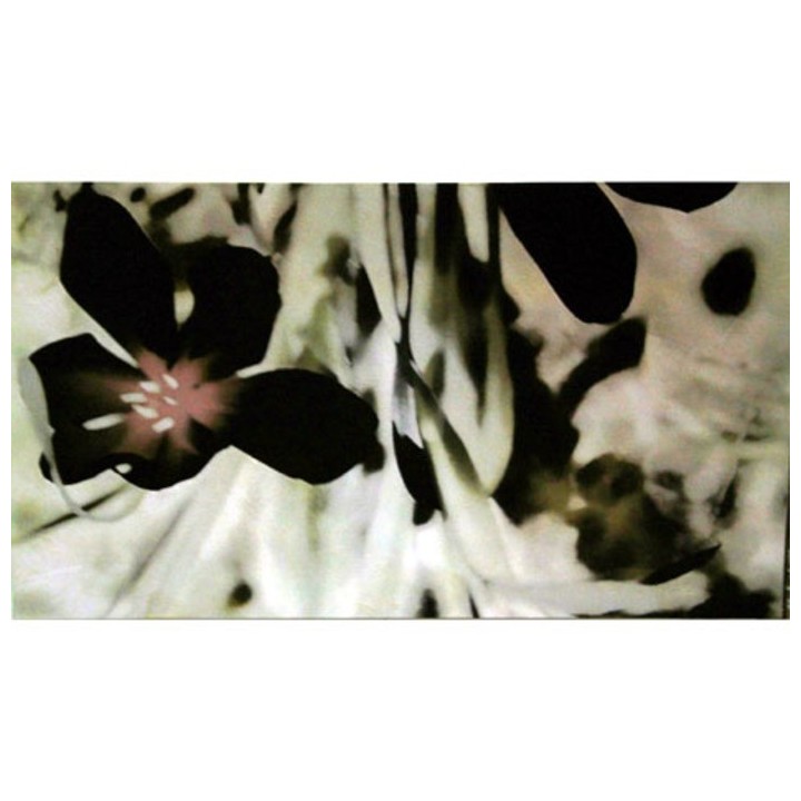 Quadro con fiore nero 45x80 cm