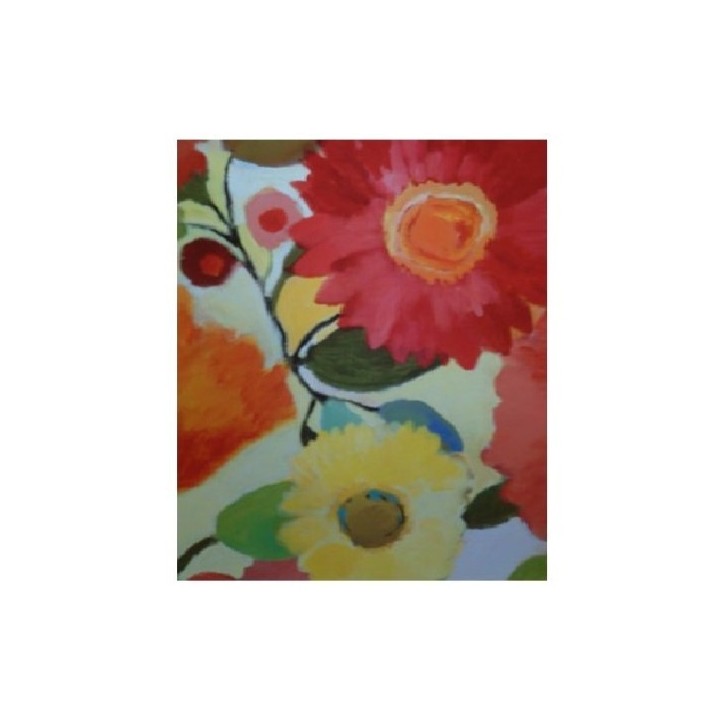 Tableau avec fleurs abstracts colores 40x50 cm