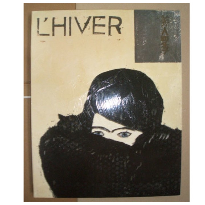 Quadro donna l' hiver 35 x 44 cm