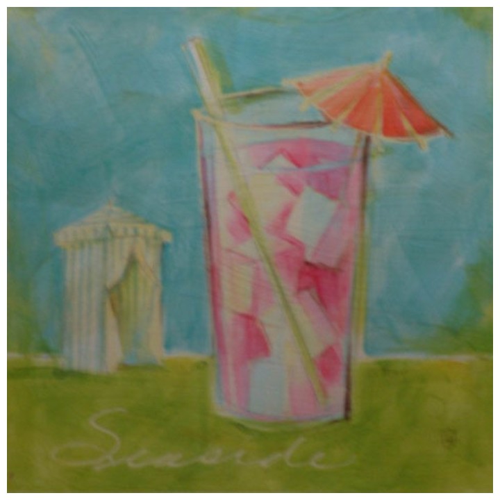 Picture summer glass 30 x 30 cm