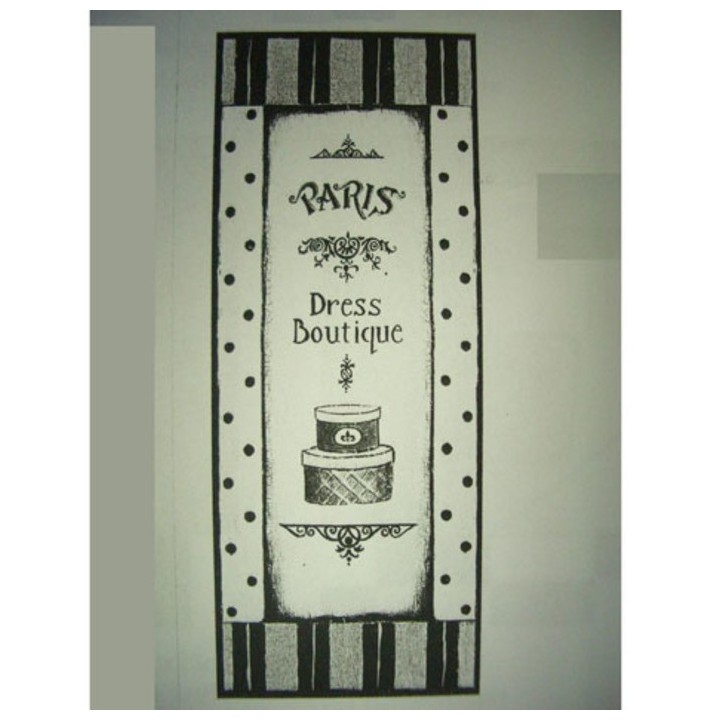 Painting paris dress boutique 20x50 cm