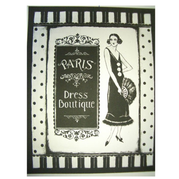 Painting paris dress boutique 55x70 cm