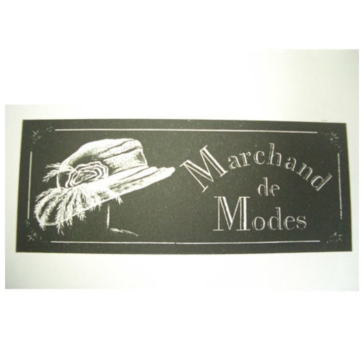 Quadro marchand de modes 20 x 50 cm