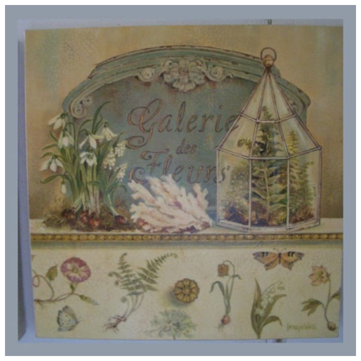 Tableau galerie des fleurs 40 x 40 cm