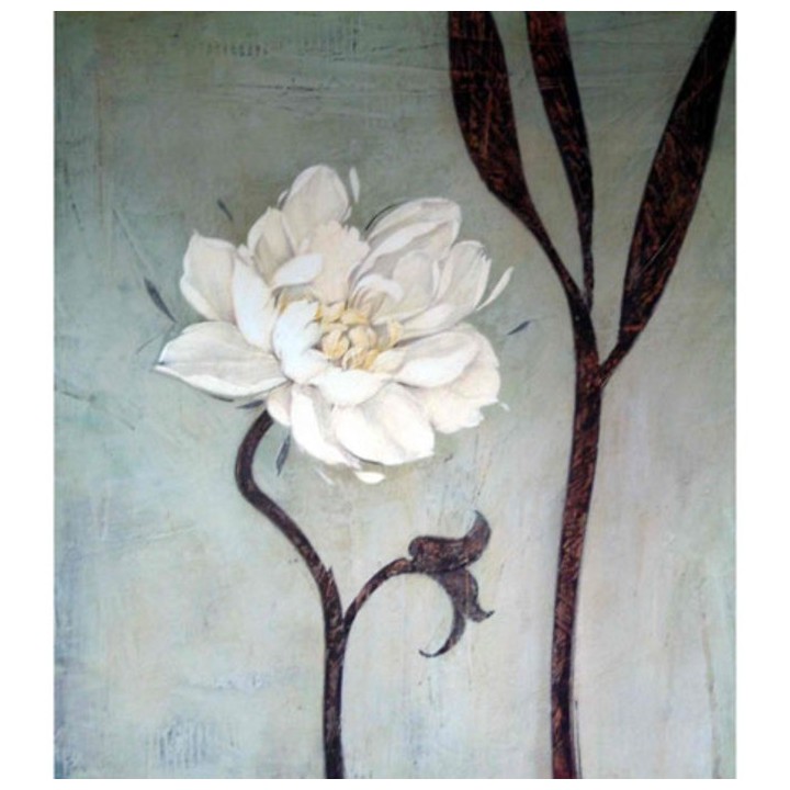 Quadro sagoma fiore bianco fronte ff