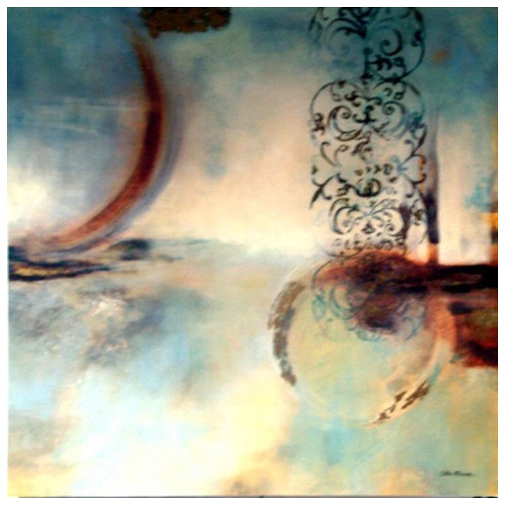 Painting with nuances and arabesque 70x70 cm