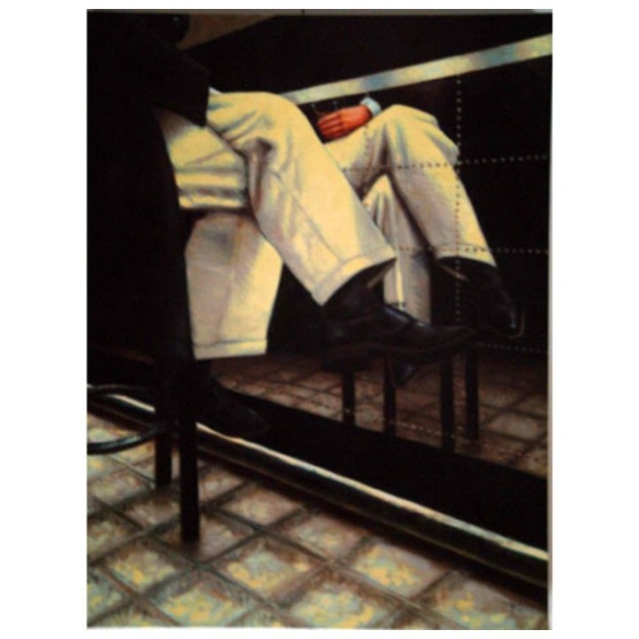 Painting man at the bar 60x80 cm