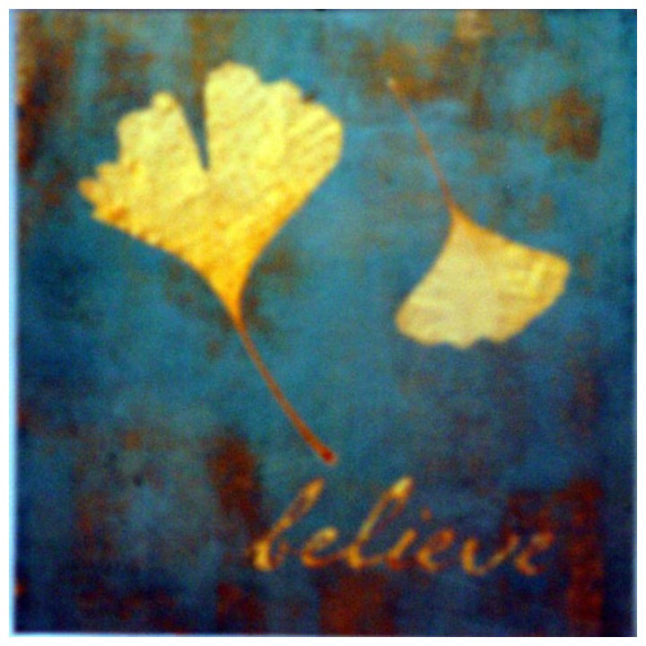 Quadro believe 25 x 25 cm