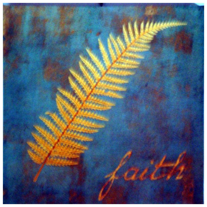 Tableau faith 25 x 25 cm