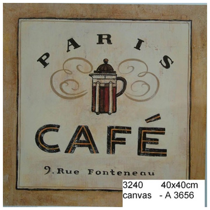 Painting paris cafe 40x40 cm