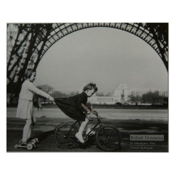 Painting with children with bike and skates 47x60 cm