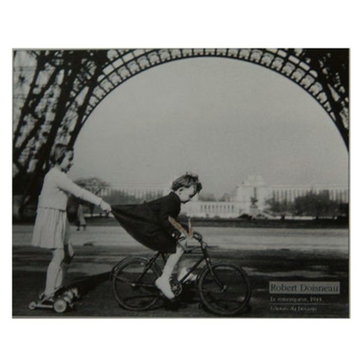 Quadro bimbi con bici e pattini 24x30 cm