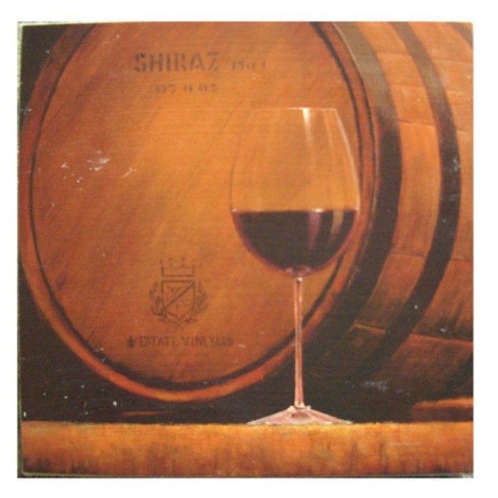 Quadro botte e calice 70x70 cm