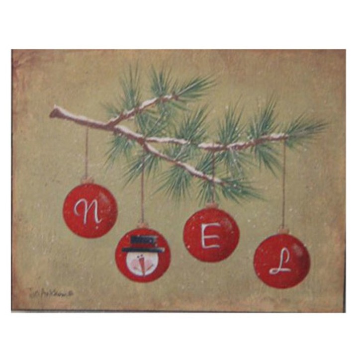 Quadro pino noel palle 30 x 40 cm