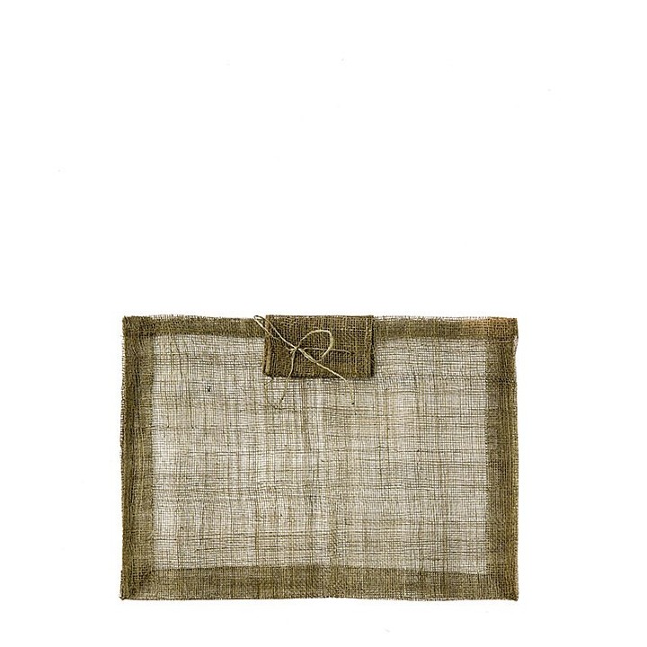 Busta in abaca verde 33 x 24 h5 cm