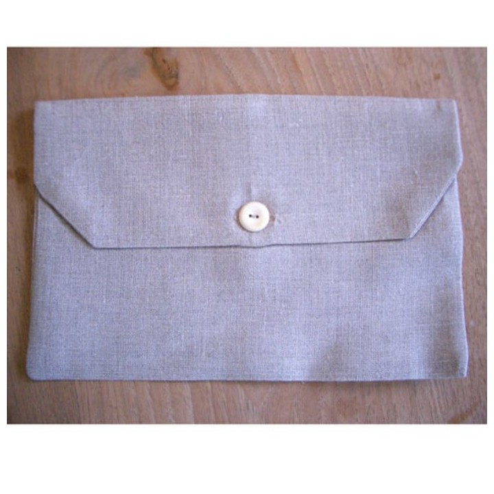 Busta 100%lino big orizz colore naturale 17,5 x 25 cm