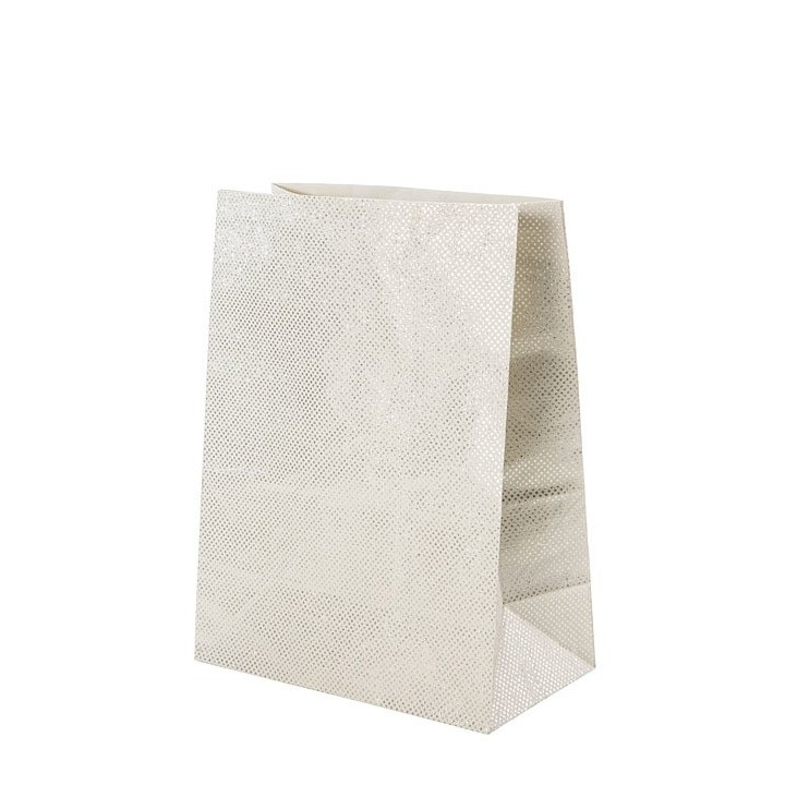 Sac paillete en papier couleur lin 17 x 32 h43 cm