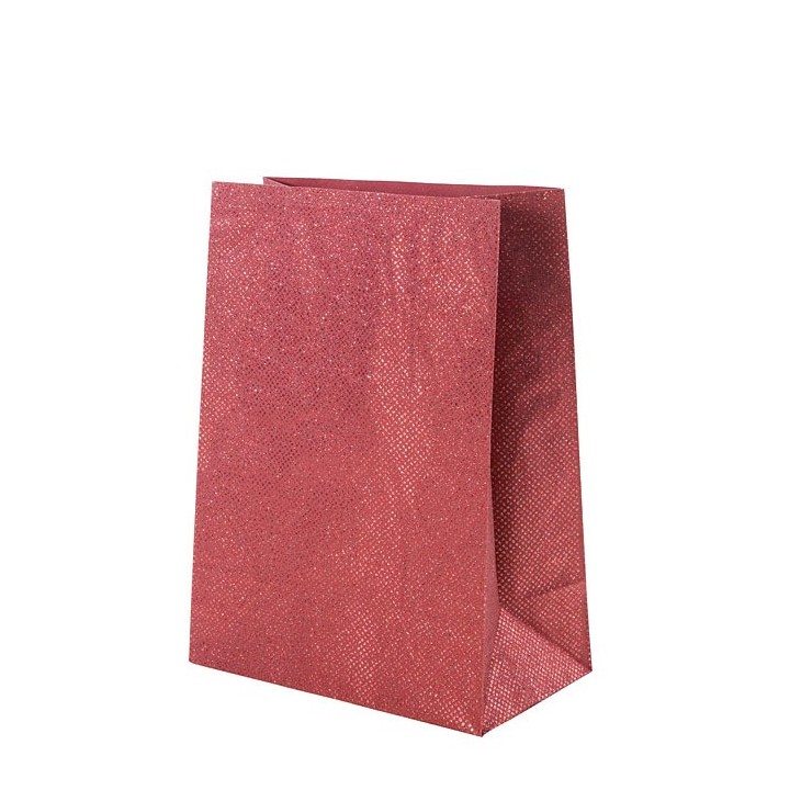 Sacco pois luccicanti di carta colore rosso 17 x 31.5 h43 cm