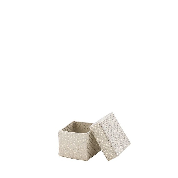 Glitter paper box linen color 5 x 5 h5cm