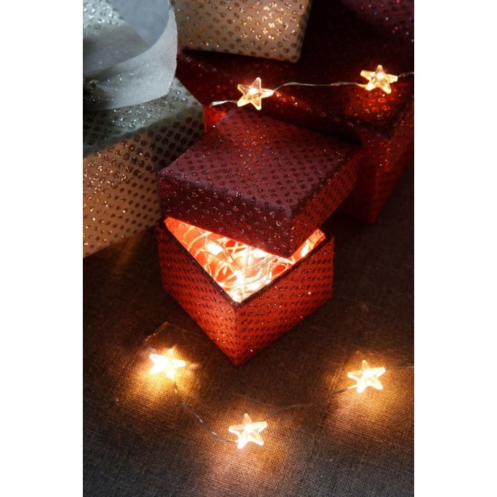 Glitter paper box red color 5 x 5 h5 cm