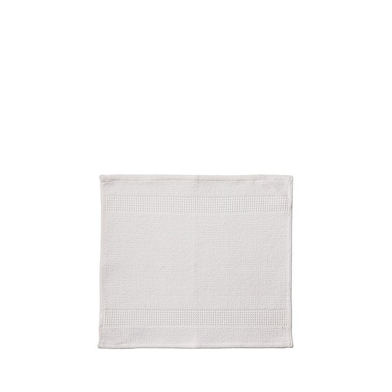 White 100%cotton towel with honeycomb band 35x35 cm