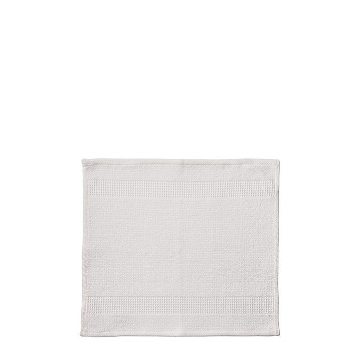 White 100%cotton towel with honeycomb band 35x35 cm