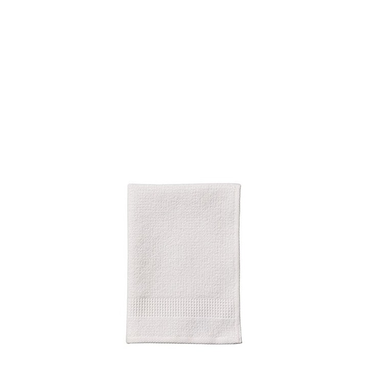 White 100%cotton towel with honeycomb band 35x50 cm