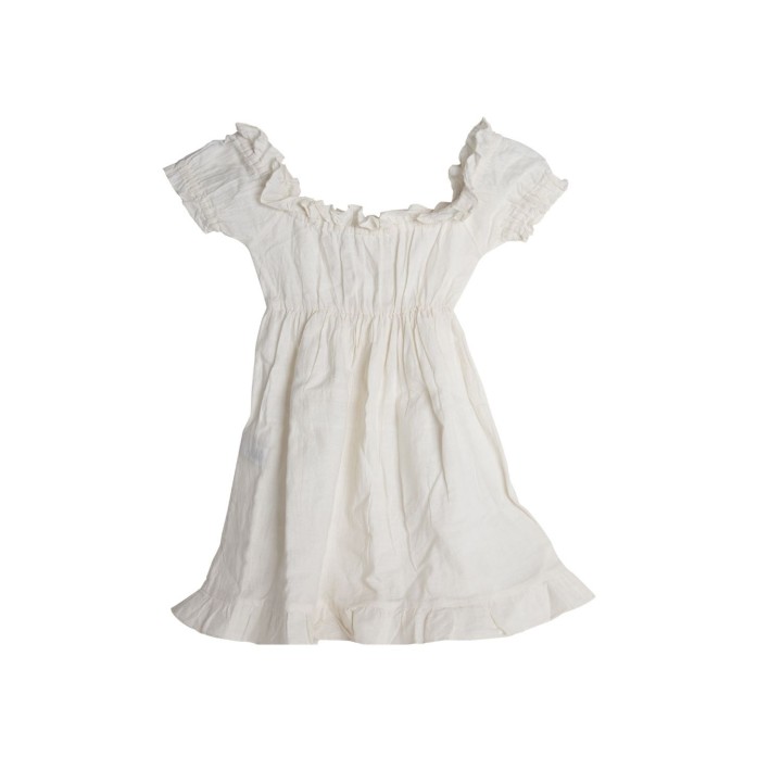 Vestito maria luisa baby 2 anni 100% cotone panna