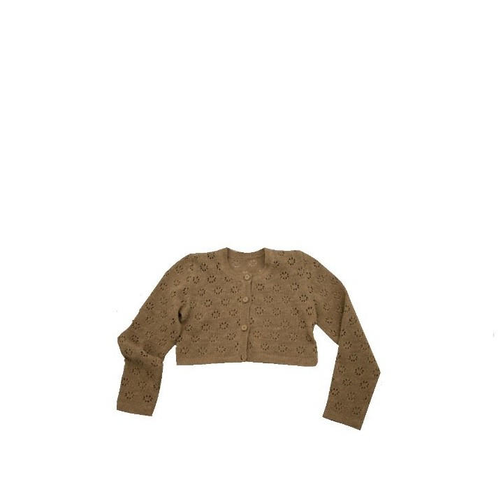 Petit gilet pour enfant crochet 100%lin 2 ans