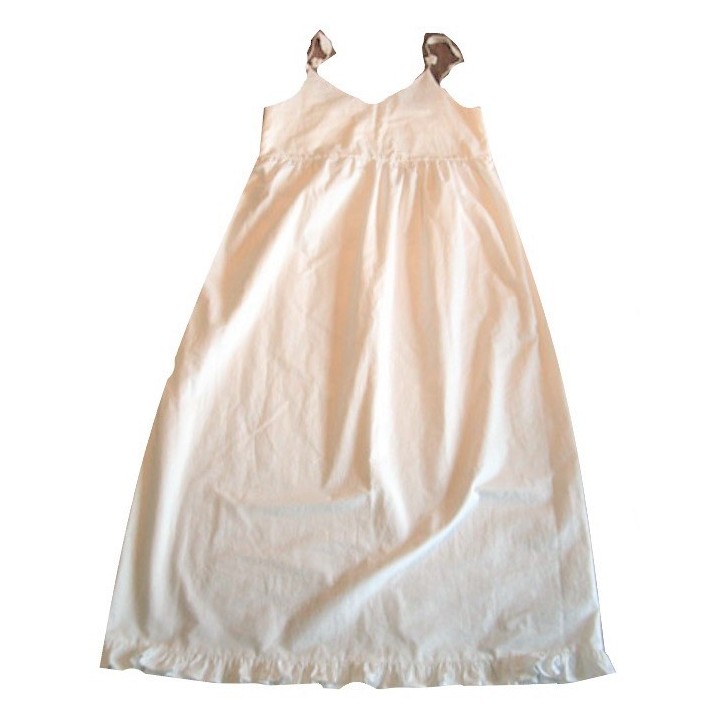 Abito donna con spallina uncinetto colore panna