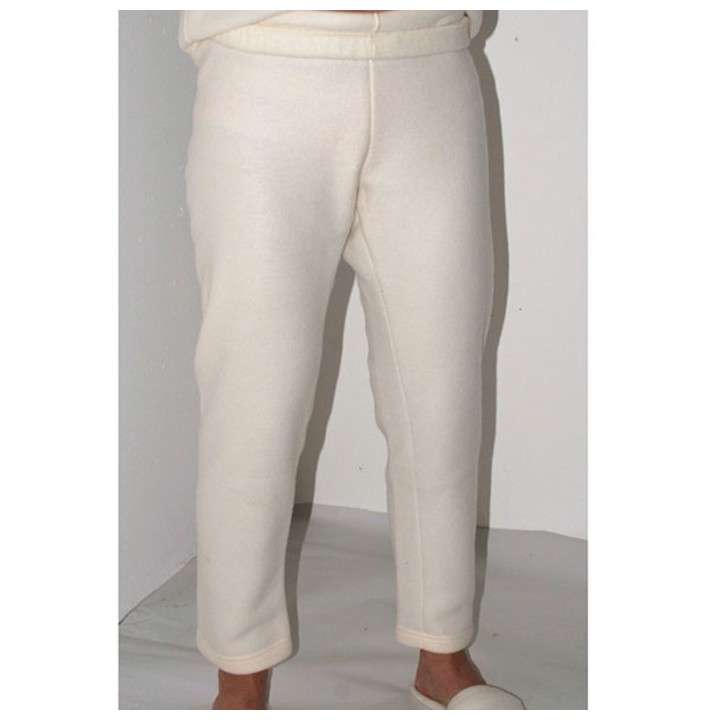 Adult fleece trousers, small, cream colour