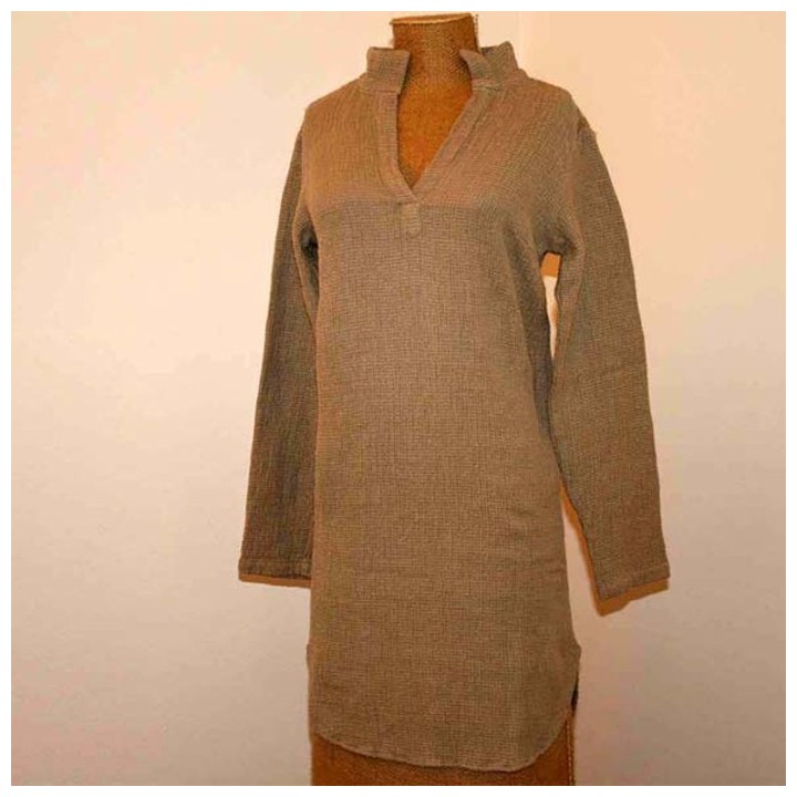 Natural honeycomb blouse 52% linen large