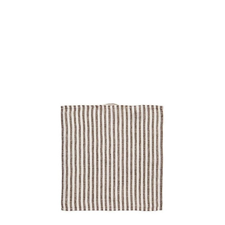 Serviette righe 100% lino colore naturale/bianco 30 x 30 cm