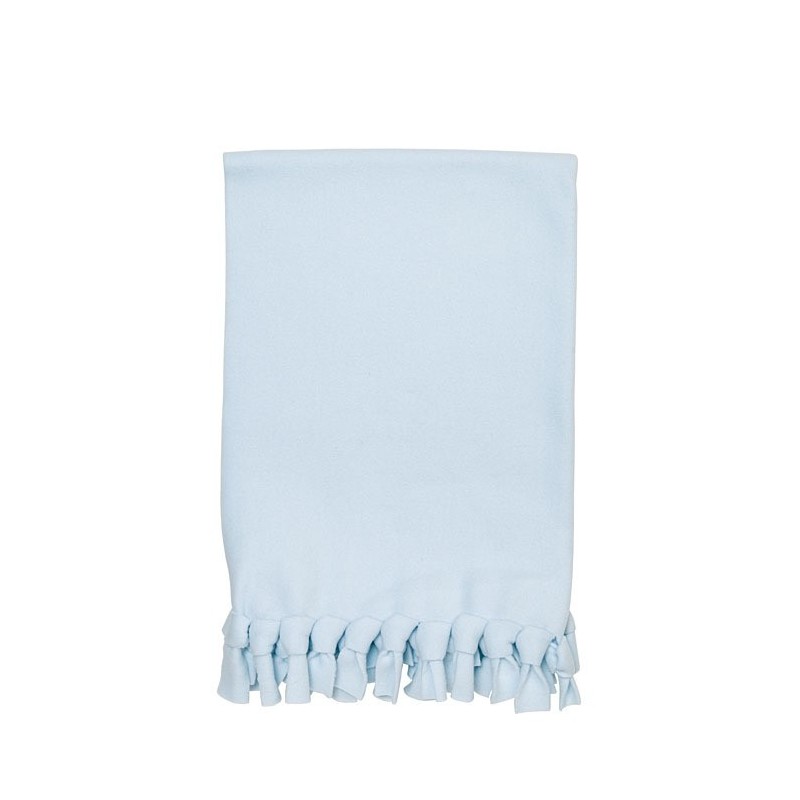 Knots light blue pile baby blanket 70 x 118 cm