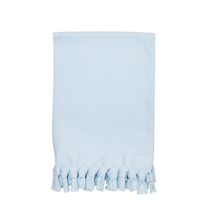 Knots light blue pile baby blanket 70 x 118 cm