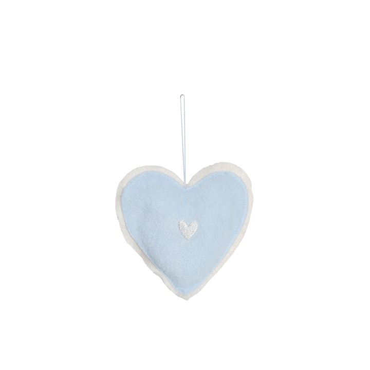 Pile padded light-blue heart 11.5 cm