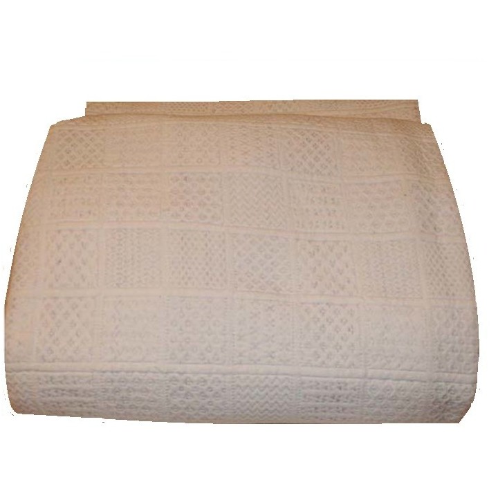 Bedspread with white/grey decorations 240 x 270 cm