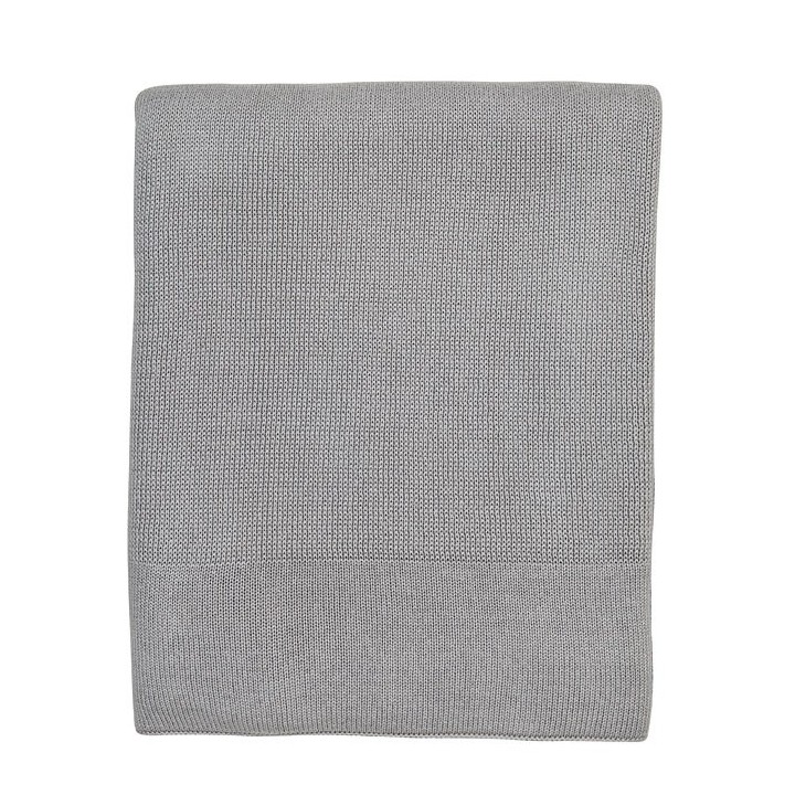 Grey knitted blanket 130 x 150 cm