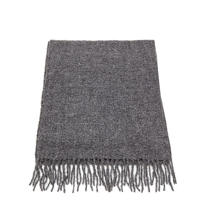 Grey 100% baby alpaca scarf