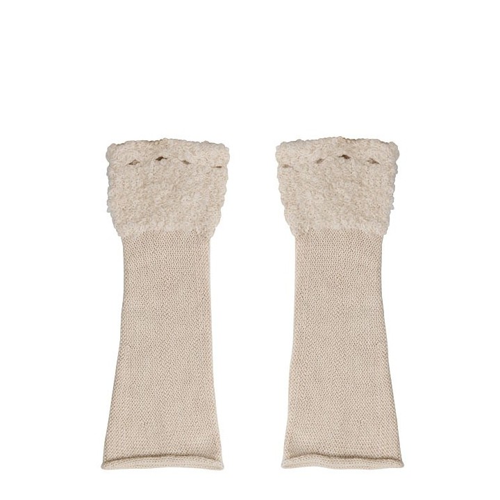 Cream 100% baby alpaca cufflinks